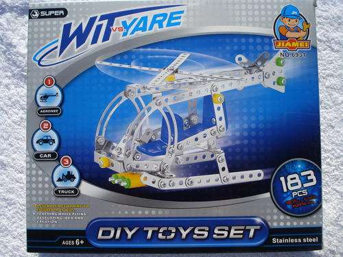 Meccano Style Helicopter'!! 183 pcs!!