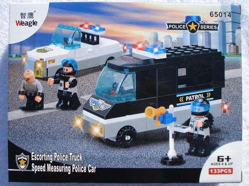 Lego Style Building Blocks - Police Car and Truck (133pcs!!)
