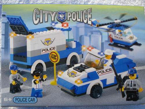 Lego Style Building Blocks - Police Car (111pcs!!)