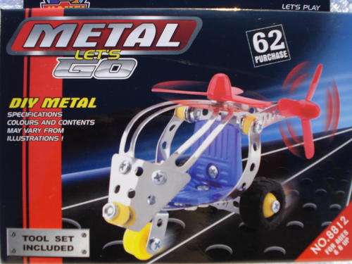 Meccano Style 'Helicopter'!! 62pcs!!