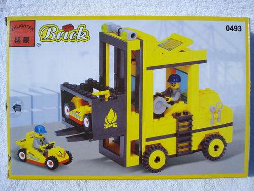 Lego Style - Forklift Construction Set!!!