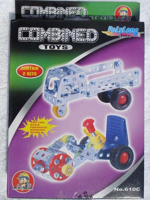 Meccano Style - 2pc Truck & Racing Car Set!!