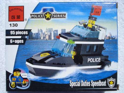 Lego Style Building Blocks - Police Speed Boat!!! (95pcs!!)