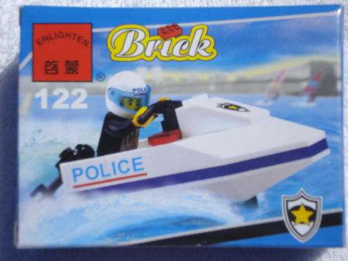 Lego Style Building Blocks - Mini Police Speed Boat!!!