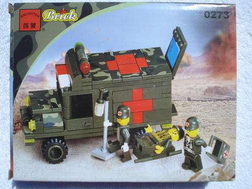 Lego Style Building Blocks - Army Ambulance !!!
