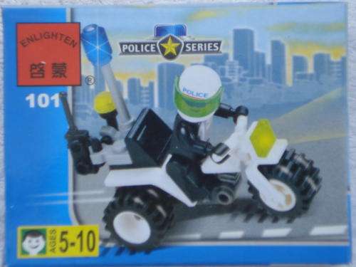 Lego Style Building Blocks: Mini Police Motorbike!!!