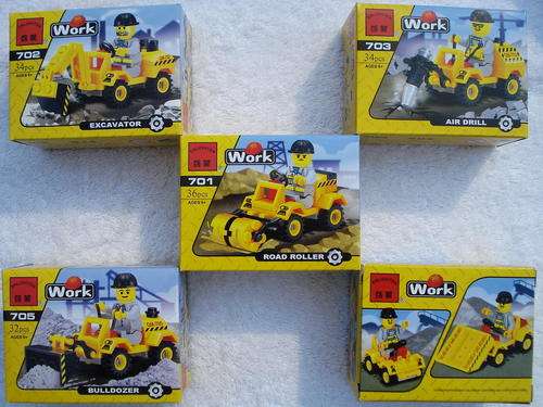 Lego Style Building Blocks - Set of 5 Construction Vehicles!!!! (169pcs!!!)