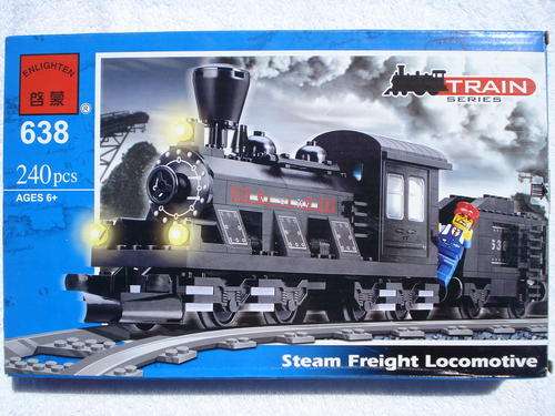 Lego Style Train - Steam Freight Locomotive (240pcs!!!)