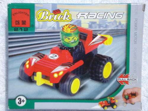 Lego Style Blocks - Mini Racing Car!! (Pull-Back Action!!!)