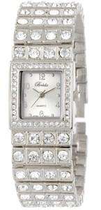 Breda Women's 2255_silver "Elise" Rhinestone Dress Watch