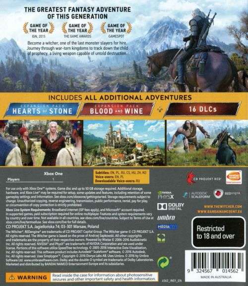 The Witcher 3 Game Of The Year. New Sealed