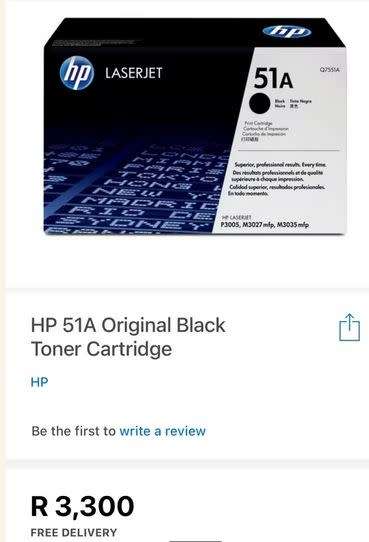 Original Sealed HP 51A Black Toner Cartridge