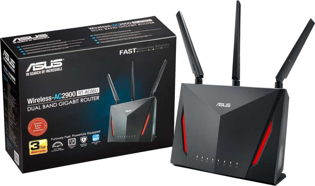 ASUS RT-AC86U AC2900 DUAL-BAND GIGABIT WI-FI ROUTER WITH MU-MIMO