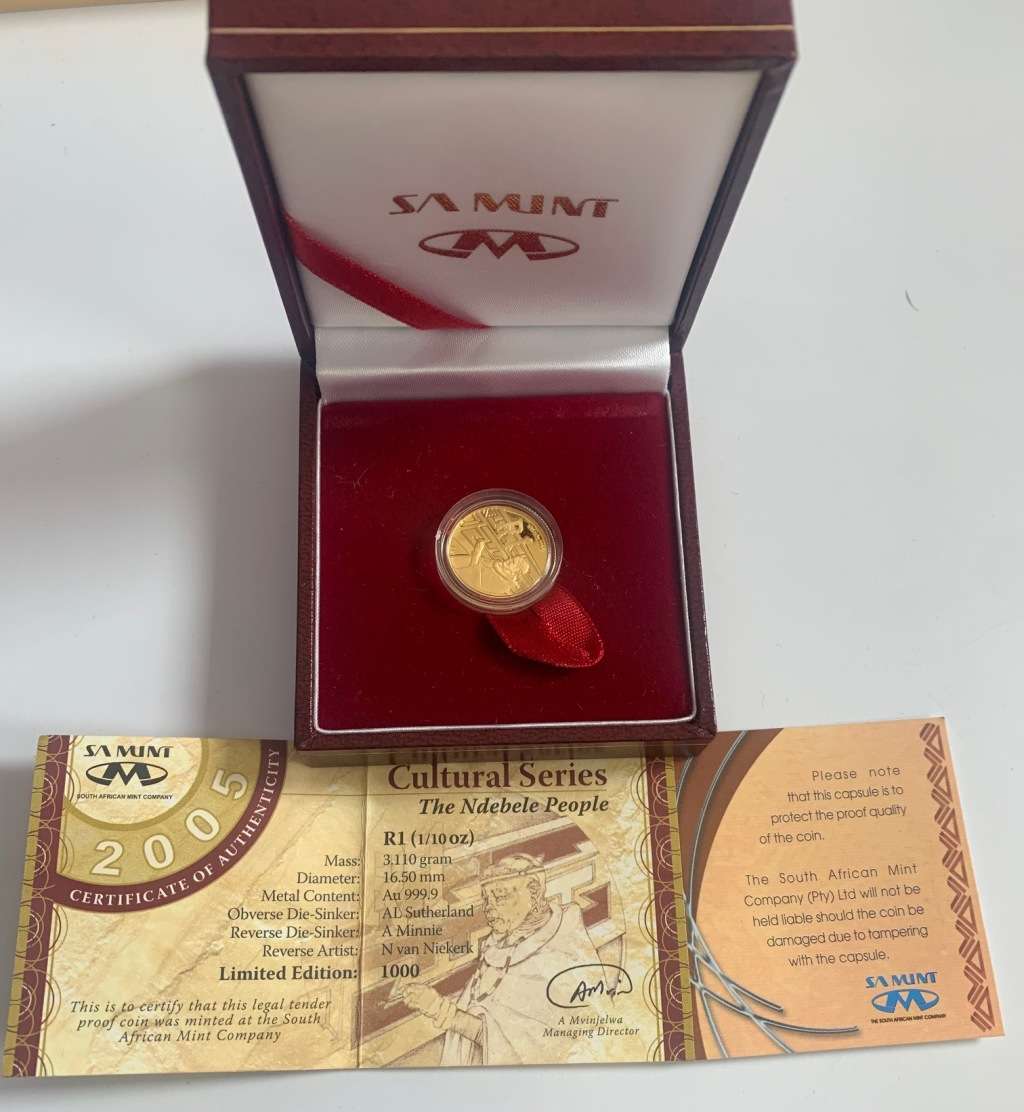 The Ndebele People R1 (1 / 10 Oz) 24 Carat Gold Coin