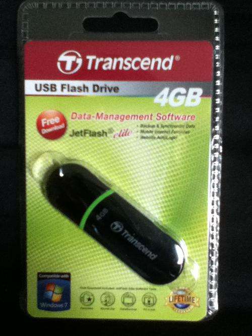 TRANSCEND 4GB USB FLASH DRIVE