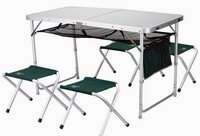 Alluminum Camping Table & 4 chairs (Briefcase Fold up version)