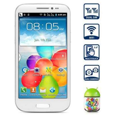 5.0INCH GT-T9500-B ANDROID 4.2 SMARTPHONE WI-FI DUAL SIM