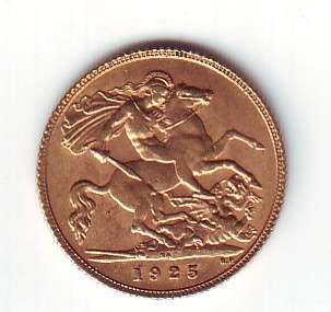 1925 King George V Gold Half Sovereign