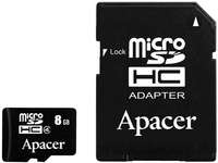 Apacer 8GB Micro SDHC Class 4 With Adapter **NEW/SEALED**