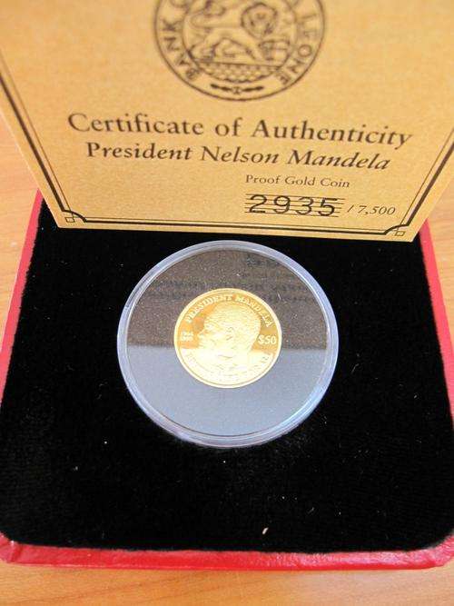 Mandela Siera Leone 1/10th Oz Gold @ R2000