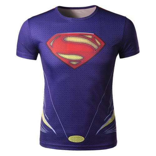 MEN'S SLIMMING SUPERMAN 3D PATTERN QUICK-DRY T-SHIRT