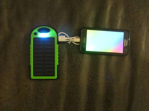 5000mAh Solar Powered Charger Power Bank Outdoor Weatherproof Dustproof Shockproof Dual USB Output