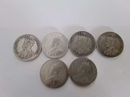 Union Of South Africa, Two and Half Shilling King George V Series 1923, 1924, 1926, 1936