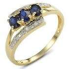 Blue Sapphire 18K Gold Filled Ring Unbelievable Start R 1
