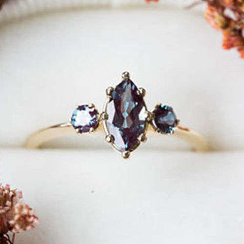 18 K Gold Filled Alexandrite Ring Unbelievable Start R 1