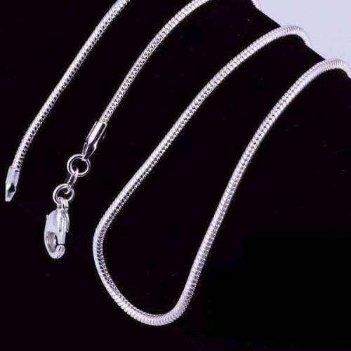 .925 Silver Solid Snake Chain Necklace