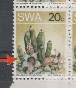 SWA (1973), SACC 211A, C/BLOCK OF 4 (NO 620-624) UMM, VARIETY "EXTRA CACTUS"