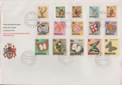 RHODESIA (1974 & 1978), 3RD & 4TH DEFINITIVE ISSUE FIRST DAY COVERS