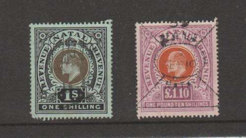 NATAL, 2 X AWESOME REVENUE STAMPS, SEE SCAN