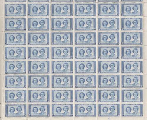 BECHAUNALAND, SHEETS X 4, SOME FOLDING & SPLITTING OF PERFS, BOTTOM 2 ROWS SEEM OK, SEE SCANS