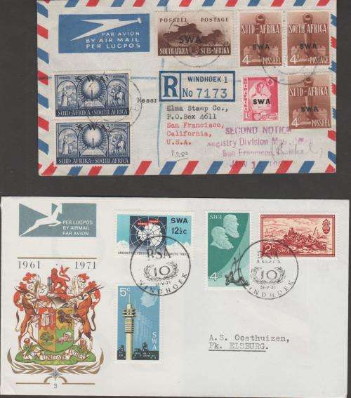 SWA, SELECTION OF VARIOUS FDC