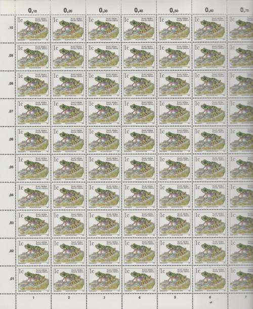 RSA, 2 X FULL SHEETS, FOLDED, SIXTH EFINITIVE, TYPE 1, LATIN INSCRIPTION, MINT**