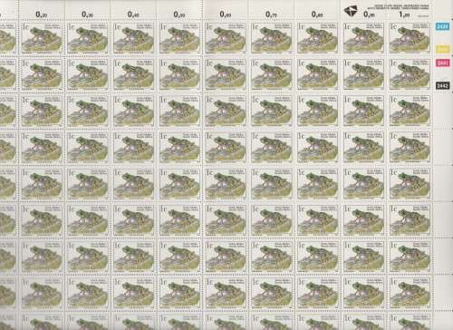 RSA - SIXTH DEFINITIVE (1C & 2c), FOLDED FULL SHEETS