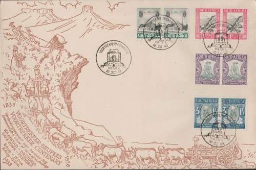 RSA - VOORTREKKER CENTENARY FDC - VOORTREKKER MONUMENT CANCELLATION