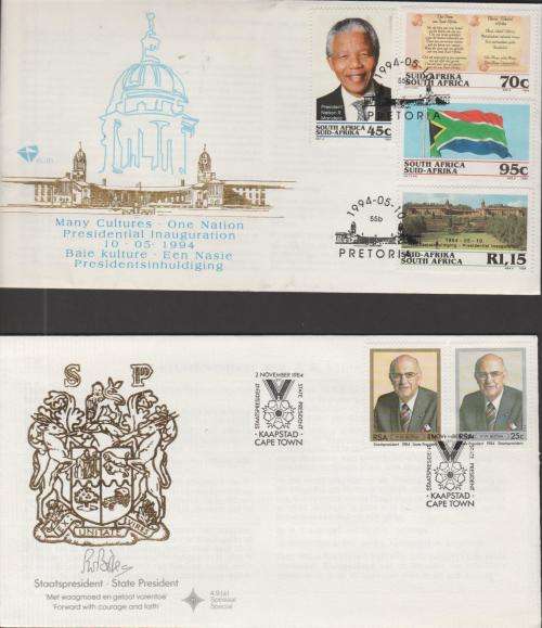 RSA - 2 X FDC - FW DE KLERK AND NELSON MANDELA, SEE SCANS