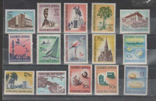 SWA, SACC 199-213 (SET) & SACC 227 & 228 (PAIRS), SLIGHT HINGE MARKS NOTED ON TABS, UNCHECKED BY ME
