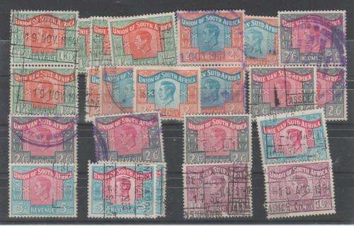 UNION - SELECTION OF REVENUE STAMPS, SEE SCANS