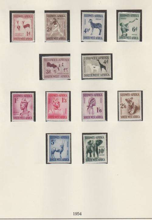SWA: 1954: COMPLETE SET OF 12: MINT, HINGED, NICE SET