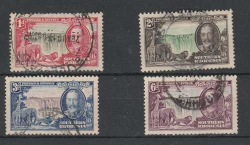 SOUTHERN RHODESIA: SACC32-35,USEDCAT VAL=R775, LOVELY ITEM, CANCELLATION IS FINE