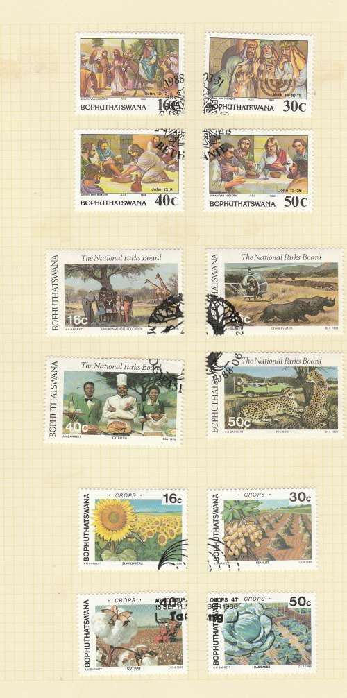 BOPHUTHATSWANA COLLECTION ON PAGES, SEE SCANS