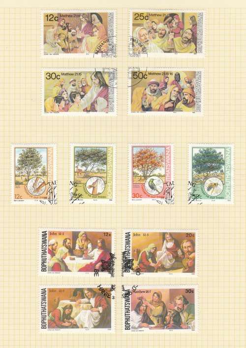 BOPHUTHATSWANA COLLECTION ON PAGES, SEE SCANS