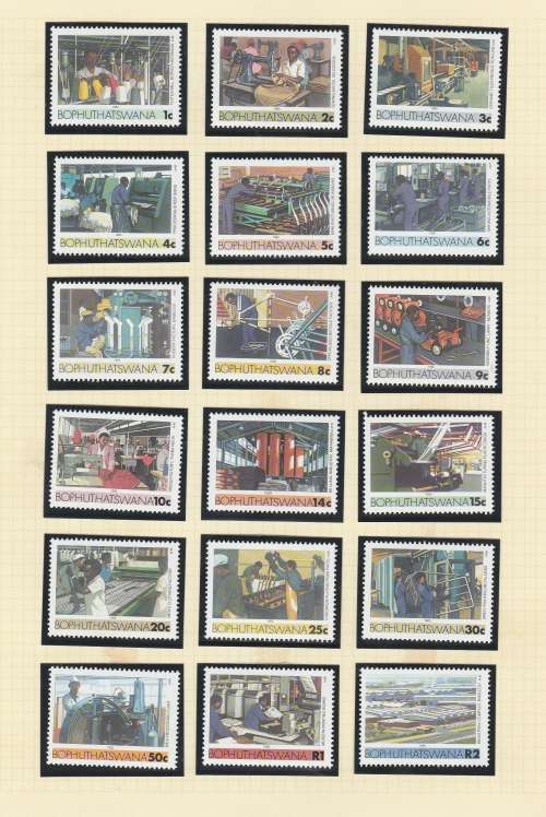 BOPHUTHATSWANA COLLECTION ON PAGES, SEE SCANS