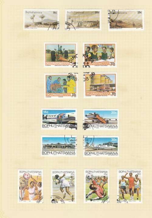 BOPHUTHATSWANA COLLECTION ON PAGES, SEE SCANS