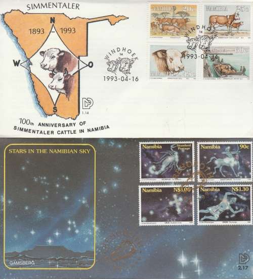 NAMIBIA: NICE SELECTION FDC VIEW SCANS X12 NICE  ITEM