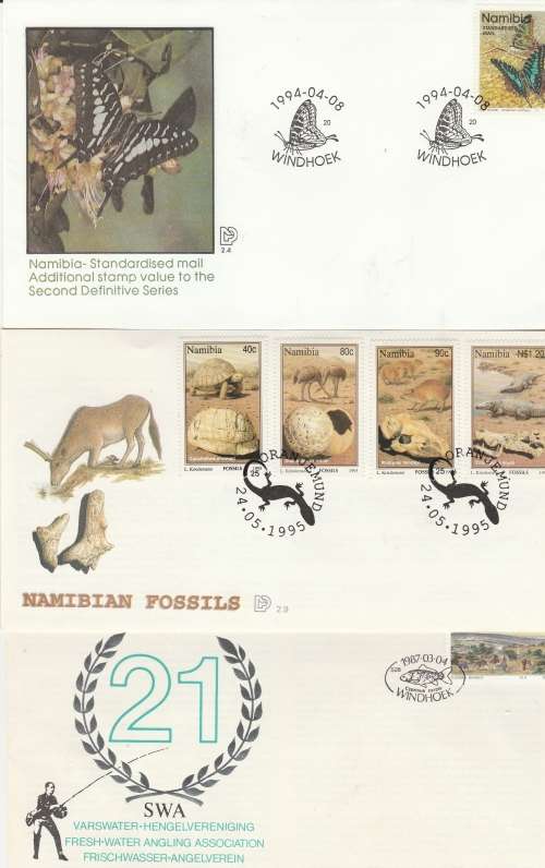 NAMIBIA: NICE SELECTION FDC VIEW SCANS X12 NICE  ITEM