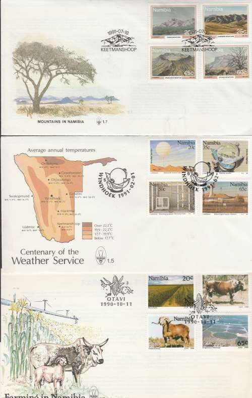 NAMIBIA: NICE SELECTION FDC VIEW SCANS X12 NICE  ITEM